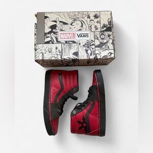 Marvel x Vans Deadpool Black & Red High Top Limited Edition Sneakers